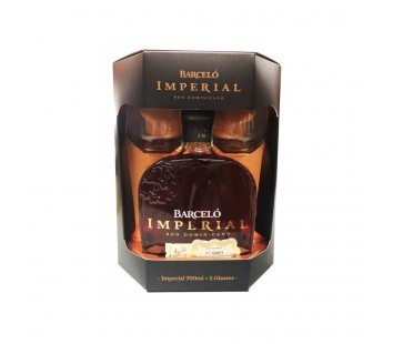 Rom Barcelo Imperial (0.7L, 38%) + 2 pahare